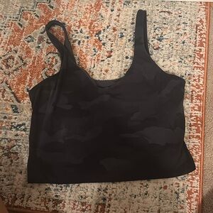 lululemon align tank, color black camo size 10